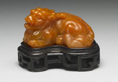 图片[2]-Orpiment paperweight in the form of an exotic beast, 18th century, Qing dynasty-China Archive